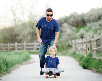 Father Son Matching Shirts, Dad and Baby Kids Gift Men, Father Daughter Dad and Son Shirts, Big Dipper Little Dipper T Shirt Set