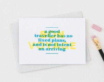 Bon Voyage – Letterpress-Greeting Card