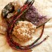 ONE Dreadlock Wrap Real Silver Hill Tribe Charm Clip In Dread Single Ended Braided Silk & Wool Braid Accent Dread Lock Extension