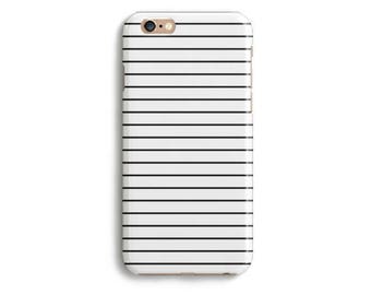 Lines Stripes White Black Phone Case iPhone X 8 7 6s 6 Tough 6s Plus 5 5s SE Samsung Galaxy S6 S7 Edge Handmade Fashion Design Protective