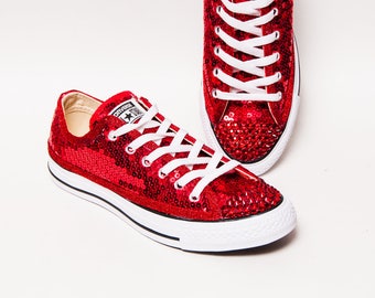 red sequin converse