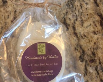 Cool Citrus Basil Lotion Bar- 2 oz Bar