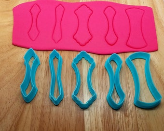 Cutter Set #32 / Jewelry Bail Clay Cutters / Polymer Clay Pendant Bails / Polymer Clay Cutters / Clay Jewelry Bails