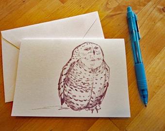 Snowy Owl Notecard with Envelope