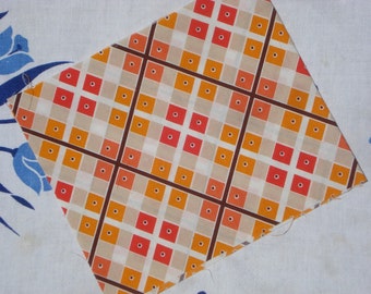 Katie Jump Rope Denyse Schmidt orange argyle plaid Fat Quarter or more