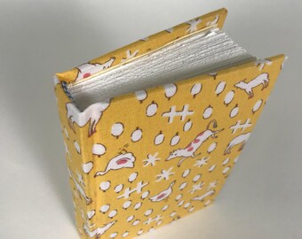 Half Bound Journal with Fabric and Paper Hard Covers
