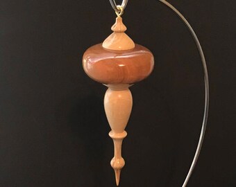 Cherry and Crepe Myrtle Turned Ornament