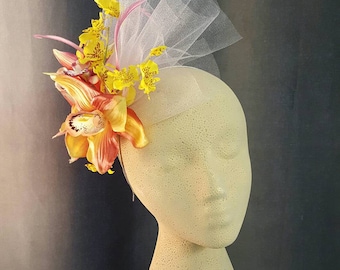 Orchid Floral Headband Fascinator