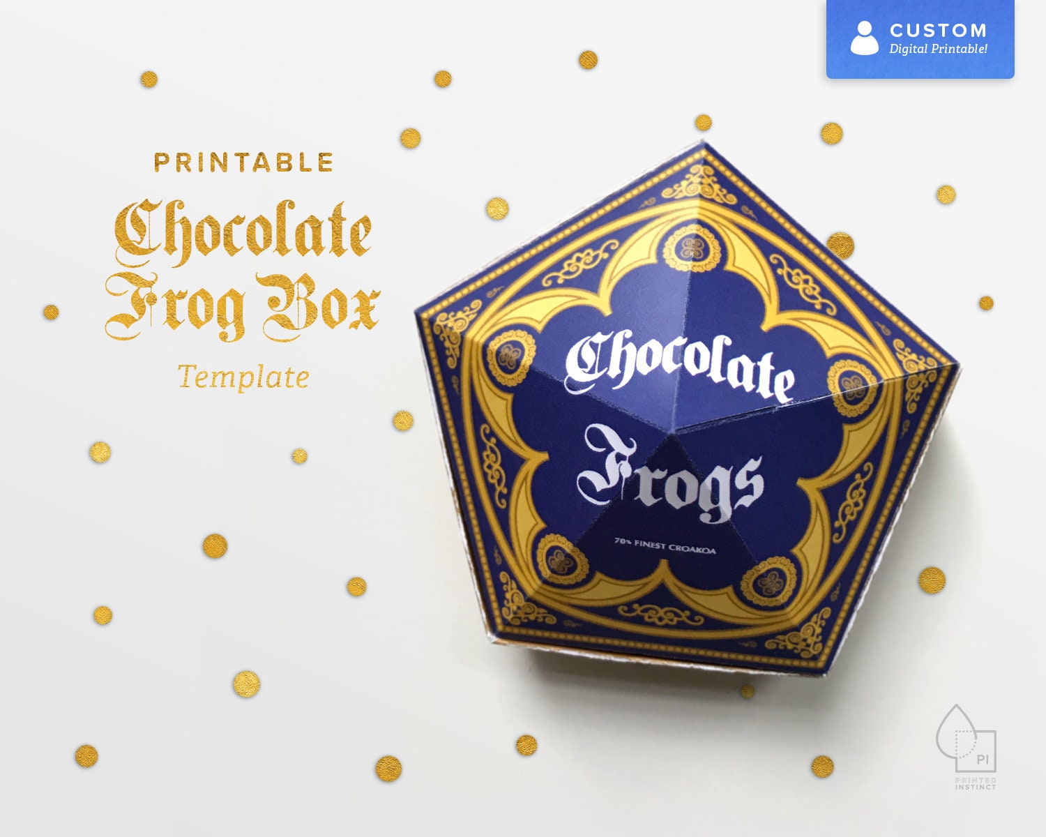 Harry Potter Party Printable Chocolate Frog Box Template