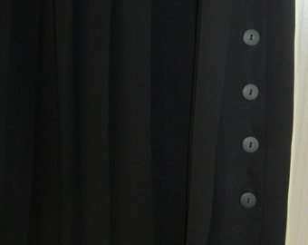 Vintage BERGDORF GOODMAN Long Black Pleated Skirt Size 14