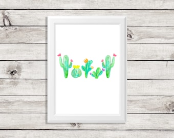cactus art print - cactus print - watercolor cactus - cactus watercolor - cactus art - cactus decor - cactus home decor - cactus artwork