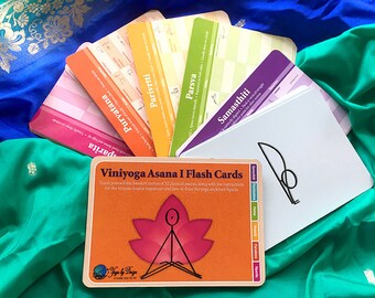 Viniyoga Asana I Yoga Flash Cards Printed High Gloss Set
