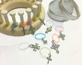 Loom Knitting Pattern 13 Stitch Markers - Snag Free Snug Fit - Specially Designed for Looms - Show of Faith