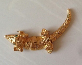 REDUCED!!! Alligator Shoulder Brooch