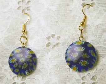 Millefiori Glass Earrings