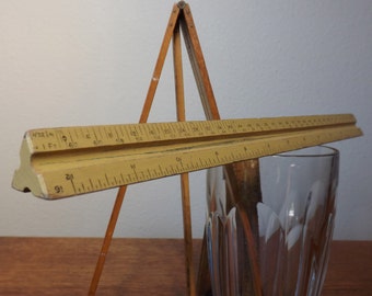 Dietzgen Triangular Engineer's Scale ~ 31626 ~ Wood Measure ~ Architect's Scale