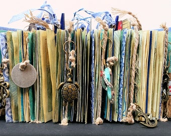 Hand Made Book Beach Theme Junk Journal Beach House Ocean Sea Decorative Nautical Decor Beach Vacation Memory Book Nautical Home Decor Gift