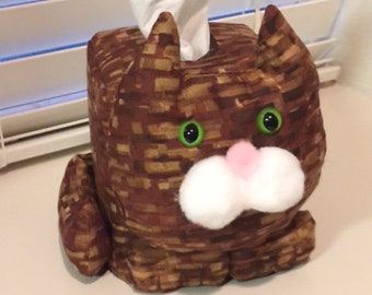 Brown Tabby Cat Tissue Box Cover FREE SHIPPING