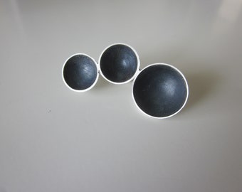 handmade silver 925 oxidised brooch