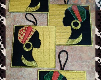 Pot Holders mud rug Trivets Cotton Trivets Hot Pads Trivets kitchen a tack Africa - the embroidery machine Templates design