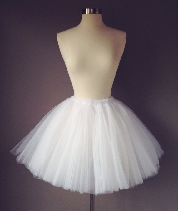 white tutu mini skirt