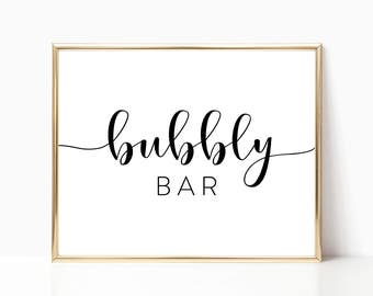Bubbly bar sign | Etsy