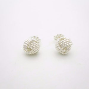 Tiffany & Co. Sterling Silver Twist Knot Stud Earrings