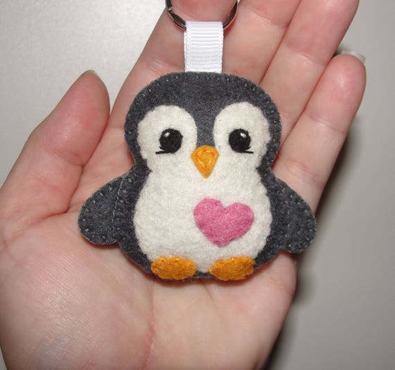 stuffed penguin keychain