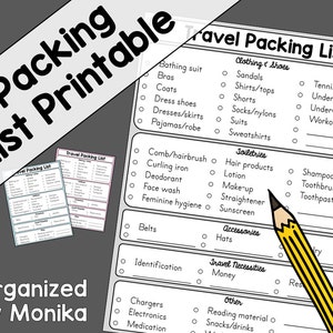 packing list etsy