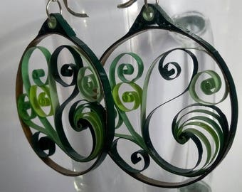 Abstract green origami bow
