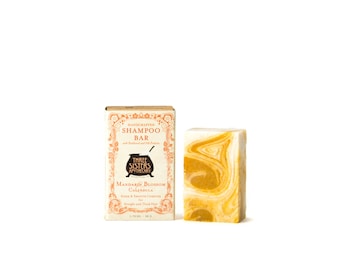 Mandarin Blossom and Calendula Shampoo Bar - 1.75 oz. - Sleek & Smooth Complex for Straight Thick Hair