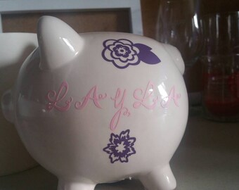 Personalized piggy bank, piggy bank, custom bank, personalize piggy bank