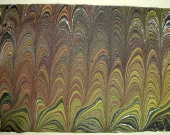 Hand Marbled Hand Made Cotton Paper 5.5 x 8.5" HMP.5-1