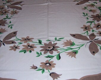 Vintage butterflies and flowers tablelcloth