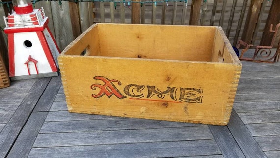 ACME Brewery Vintage Wooden Crate San Francisco Rustic Home ACME Brewery Vintage Wooden Crate San Francisco Rustic Home