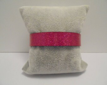 Women sequin bracelet, bronze and leather