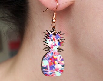 PRE-ORDER 3-4 WEEKS - Pineapple earrings, gold pineapple, dangle earrings, statement earrings, gifts for friends, gifts for women, pineapple