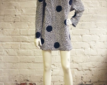 ON SALE Vintage Polka Dot Dress // Size 10