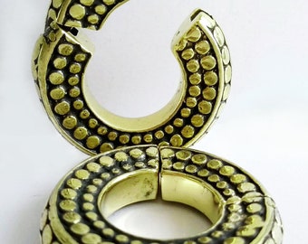 Brass Hinged Ear Weights