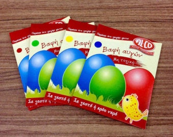 Non toxic easter egg dye in four different colors