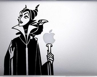 Maleficent Sleeping Beauty Macbook Decal for Apple MacBook Air / Pro, Custom Mac decal