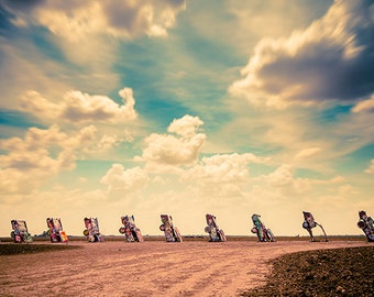 Cadillac Ranch | travel, tourism, long-exposure, southwest, Amarillo, Texas, art, photography, cars, automobiles, desert, beauty, creative