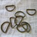 1" 10pieces Bag making wire-formed D-rings hardware/purse making supplies - M008