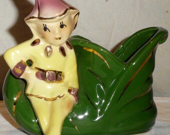 Vintage Shawnee Pottery Elf Shoe Planter