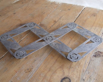 Folding Aluminium Trivet Art Deco