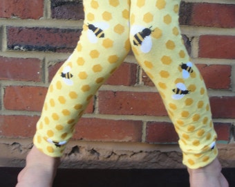 Leg or Arm Warmers for Boys or Girls - Bees Knees - Leggings for Baby, Toddler, Kid, Tween - Halloween Costumes - Birthday, Baby shower Gift