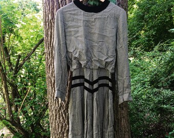 Prim black and white checker dress (sz 6)