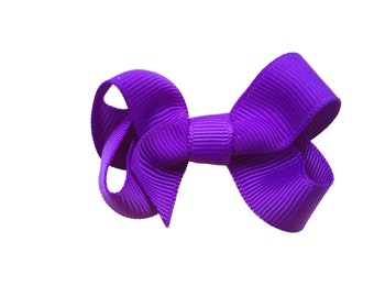 Small purple hair bow - hair bows, baby bows, girls bows, toddler hair bows, purple hair bows, baby hair bows, hair bows for babies, bows