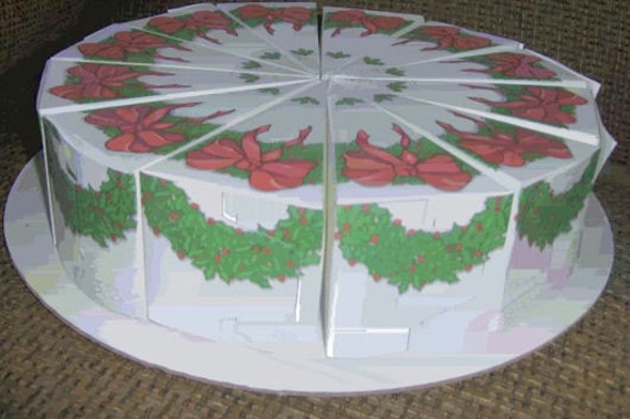 Christmas cake box favors