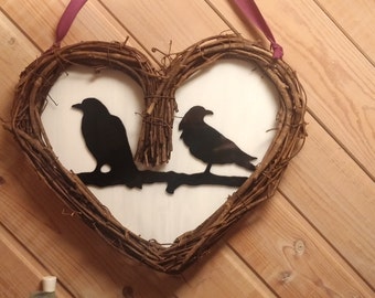 Ravens in Love Wreath